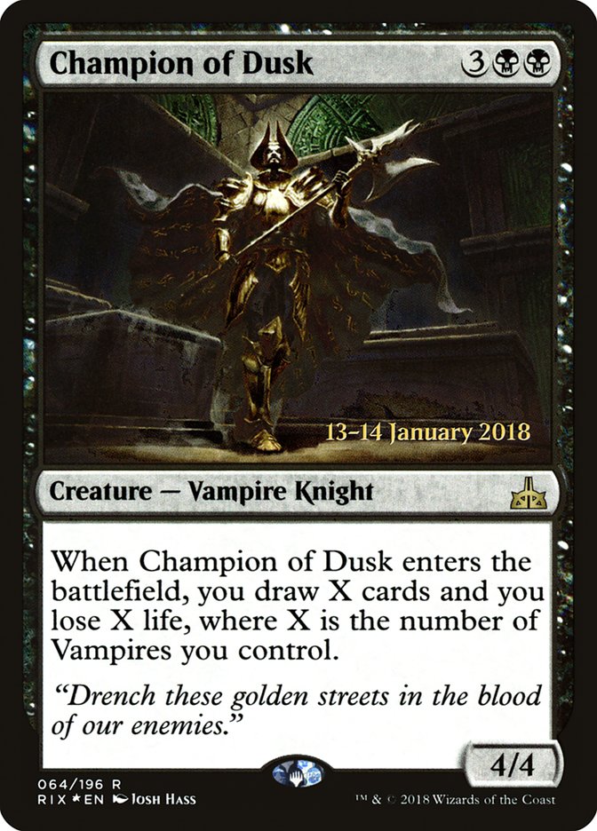 Champion of Dusk [Rivals of Ixalan Prerelease Promos] | Red Riot Games CA