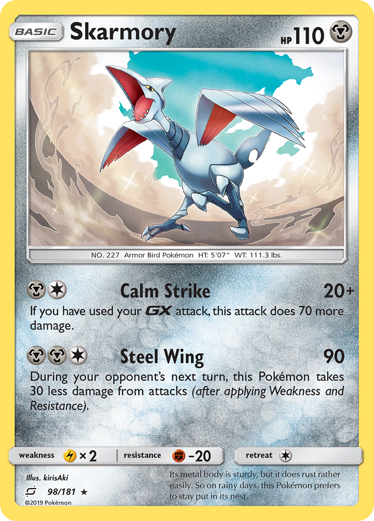 Skarmory (98/181) [Sun & Moon: Team Up] | Red Riot Games CA