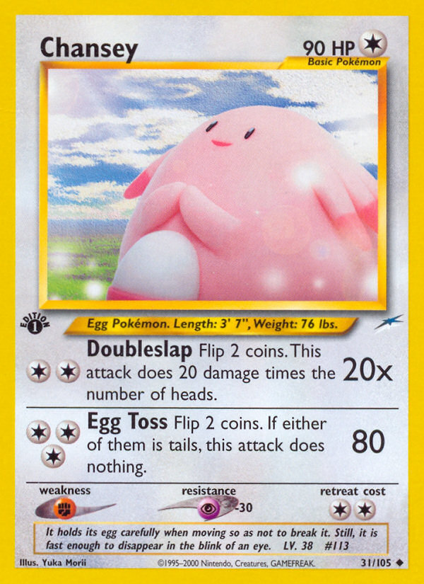 Chansey (31/105) [Neo Destiny 1st Edition] | Red Riot Games CA