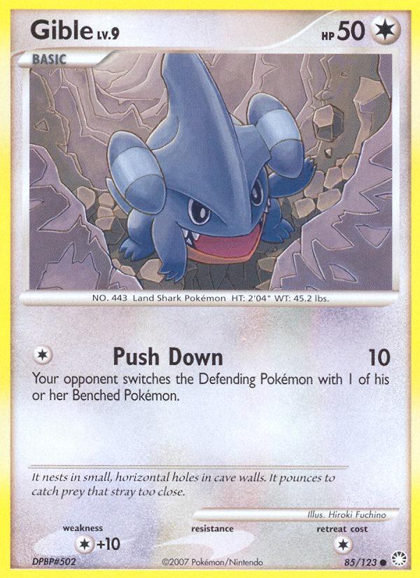 Gible (85/123) [Diamond & Pearl: Mysterious Treasures] | Red Riot Games CA