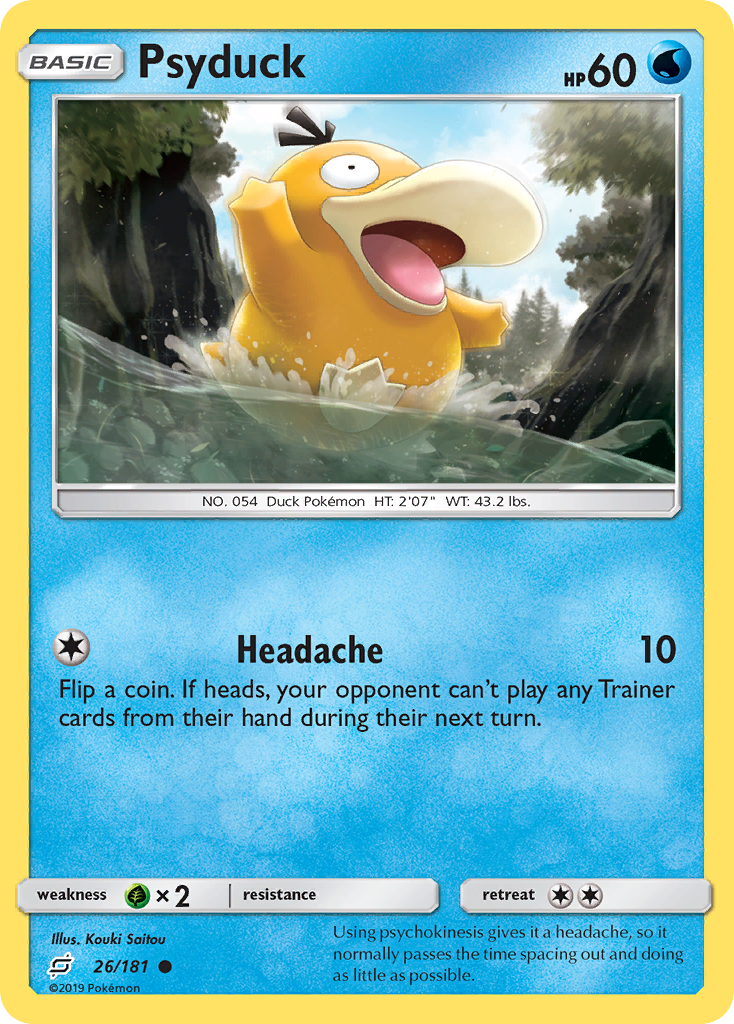 Psyduck (26/181) [Sun & Moon: Team Up] | Red Riot Games CA