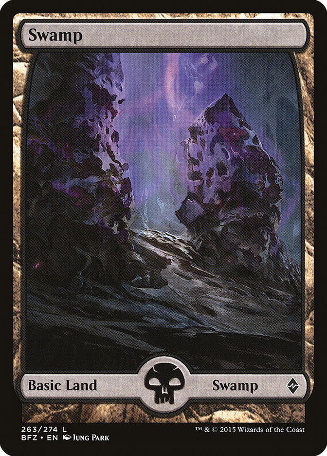 Swamp (263) (Full Art) [Battle for Zendikar] | Red Riot Games CA