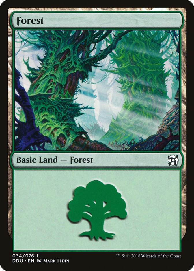 Forest (34) [Duel Decks: Elves vs. Inventors] | Red Riot Games CA
