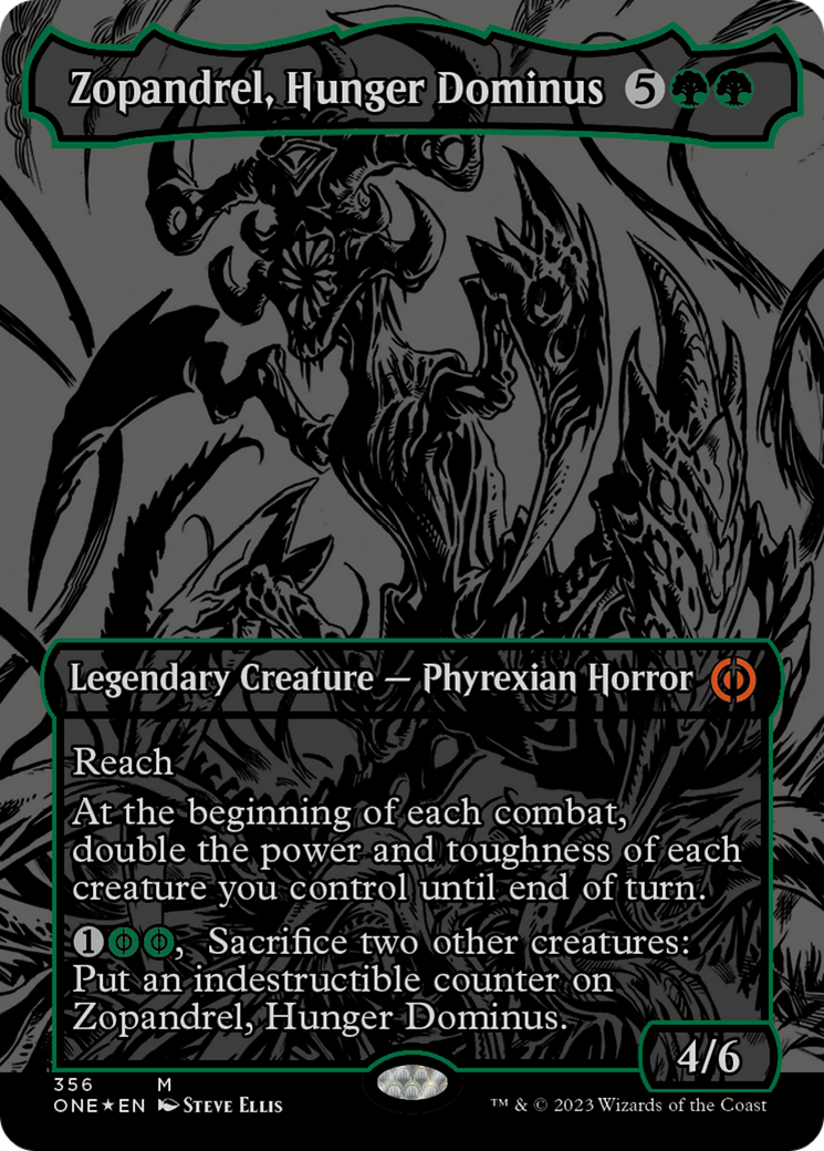 Zopandrel, Hunger Dominus (Oil Slick Raised Foil) [Phyrexia: All Will Be One] | Red Riot Games CA