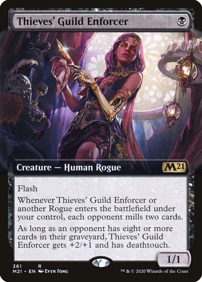 Thieves' Guild Enforcer (Extended Art) [Core Set 2021] | Red Riot Games CA