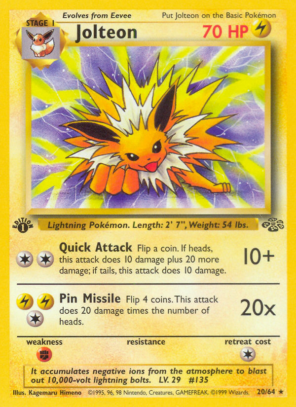 Jolteon (20/64) [Jungle 1st Edition] | Red Riot Games CA