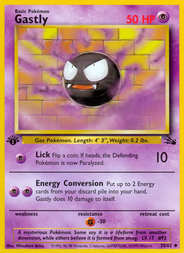 Gastly (33/62) [Fossil 1st Edition] | Red Riot Games CA