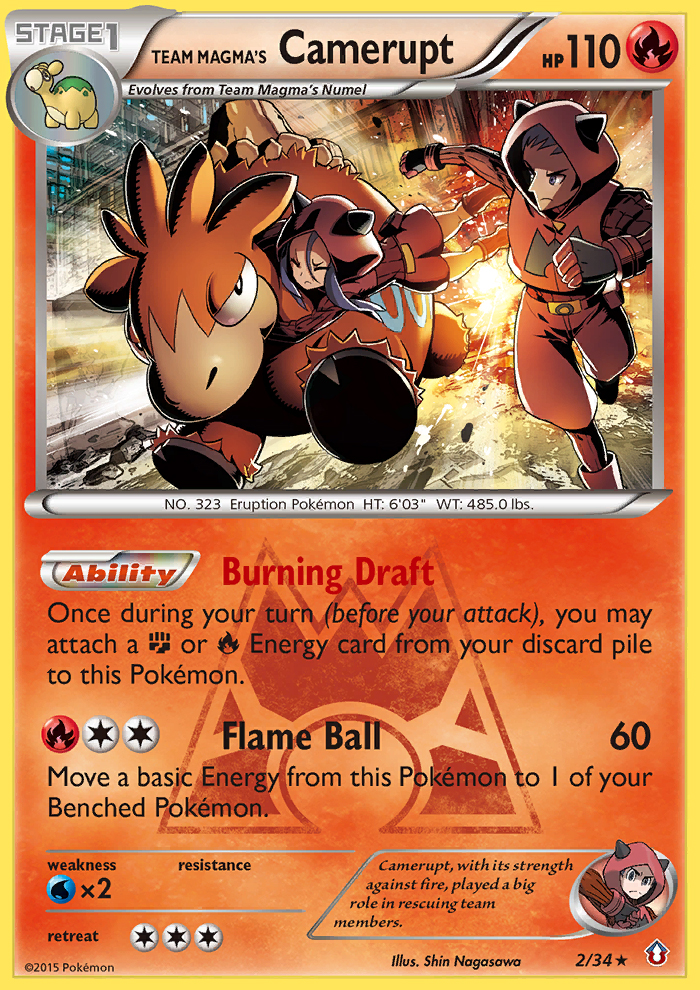 Team Magma's Camerupt (2/34) [XY: Double Crisis] | Red Riot Games CA