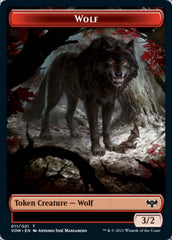 Wolf (011) // Human (010) Double-Sided Token [Innistrad: Crimson Vow Tokens] | Red Riot Games CA