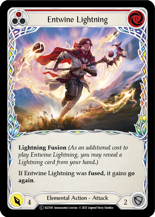 Entwine Lightning (Red) [U-ELE100] (Tales of Aria Unlimited)  Unlimited Rainbow Foil | Red Riot Games CA