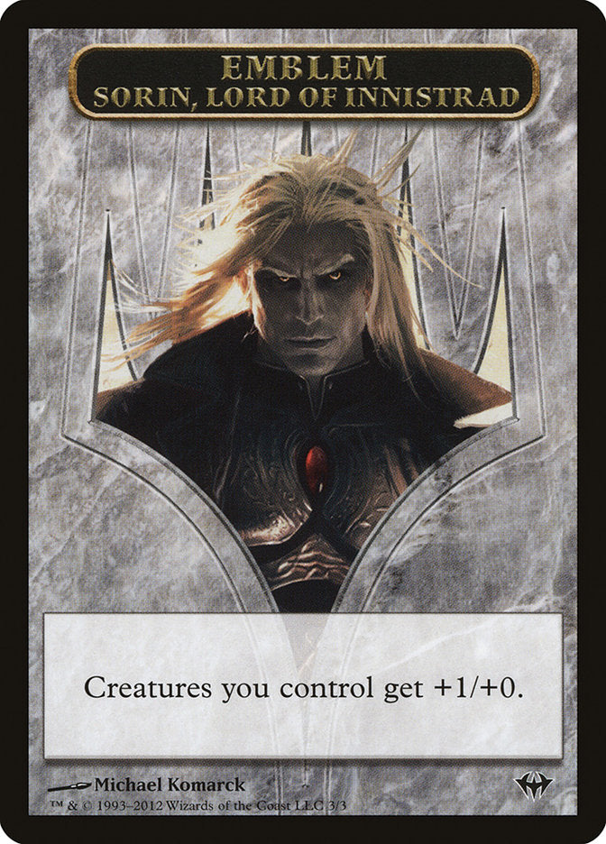 Sorin, Lord of Innistrad Emblem [Dark Ascension Tokens] | Red Riot Games CA
