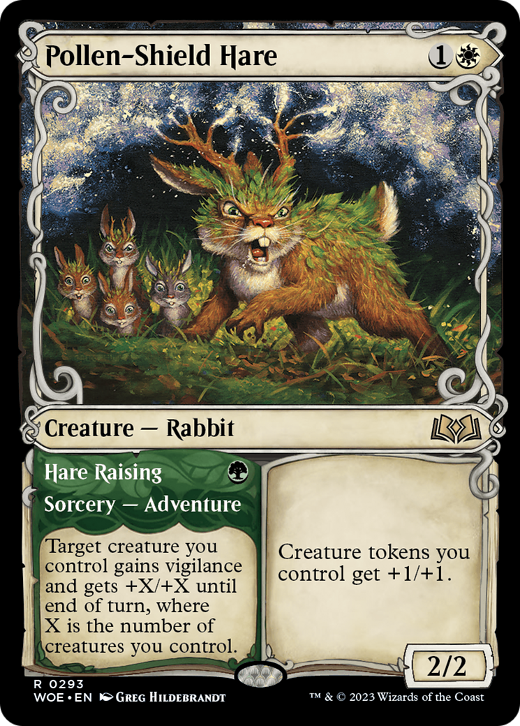 Pollen-Shield Hare // Hare Raising (Promo Pack) [Wilds of Eldraine Promos] | Red Riot Games CA