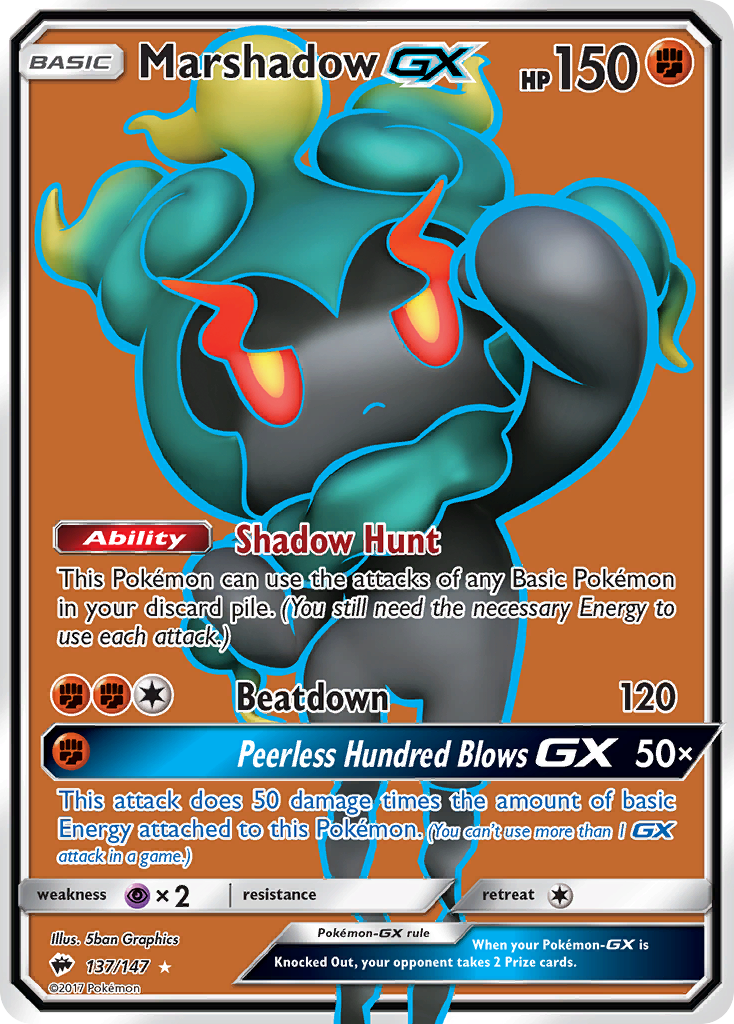 Marshadow GX (137/147) [Sun & Moon: Burning Shadows] | Red Riot Games CA