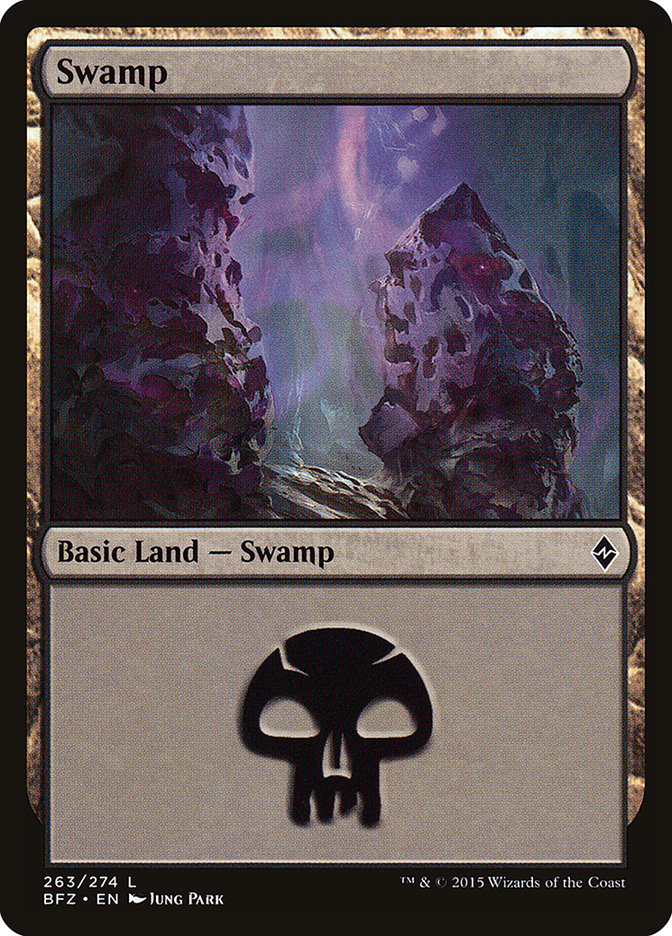 Swamp (263) [Battle for Zendikar] | Red Riot Games CA