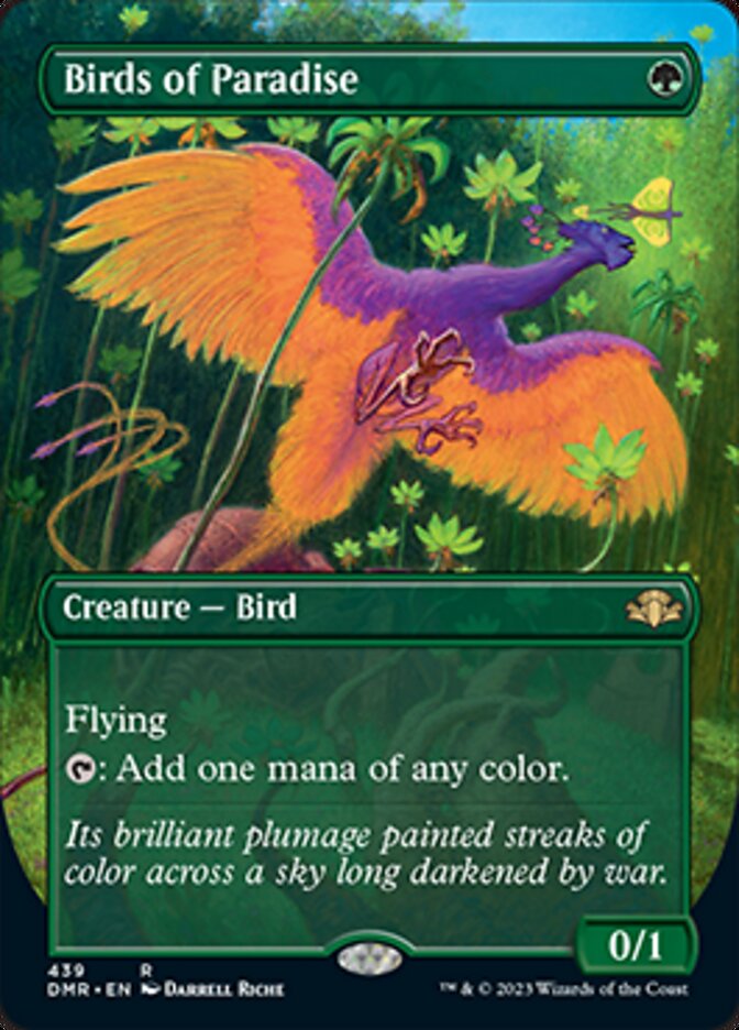 Birds of Paradise (Borderless Alternate Art) [Dominaria Remastered] | Red Riot Games CA