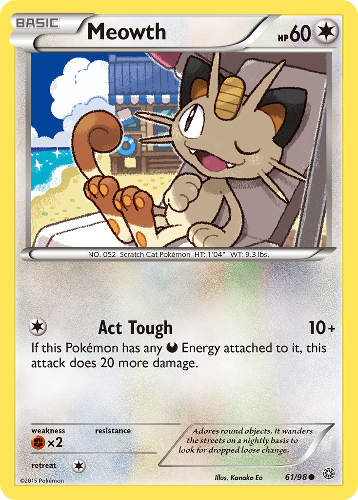 Meowth (61/98) [XY: Ancient Origins] | Red Riot Games CA