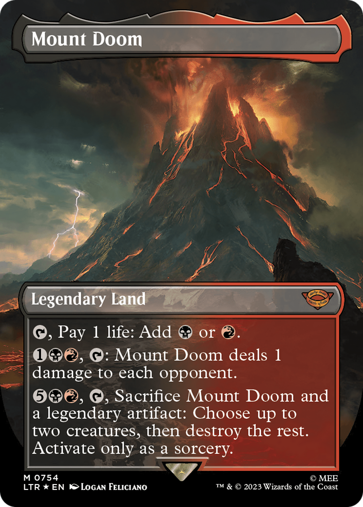 Mount Doom (Borderless) (Surge Foil) [The Lord of the Rings: Tales of Middle-Earth] | Red Riot Games CA
