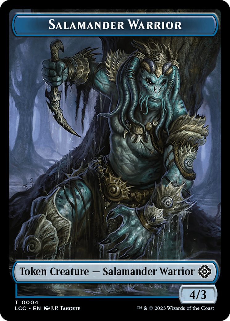 Salamander Warrior // Treasure Double-Sided Token [The Lost Caverns of Ixalan Commander Tokens] | Red Riot Games CA
