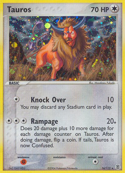 Tauros (16/112) [EX: FireRed & LeafGreen] | Red Riot Games CA