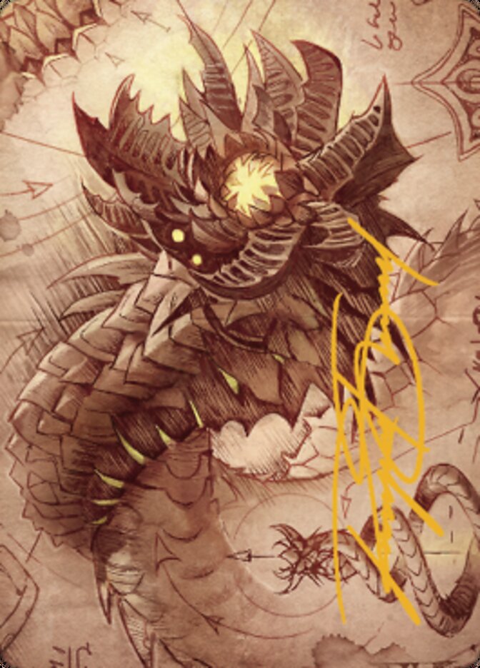 Wurmcoil Engine Art Card (Gold-Stamped Signature) [The Brothers' War Art Series] | Red Riot Games CA