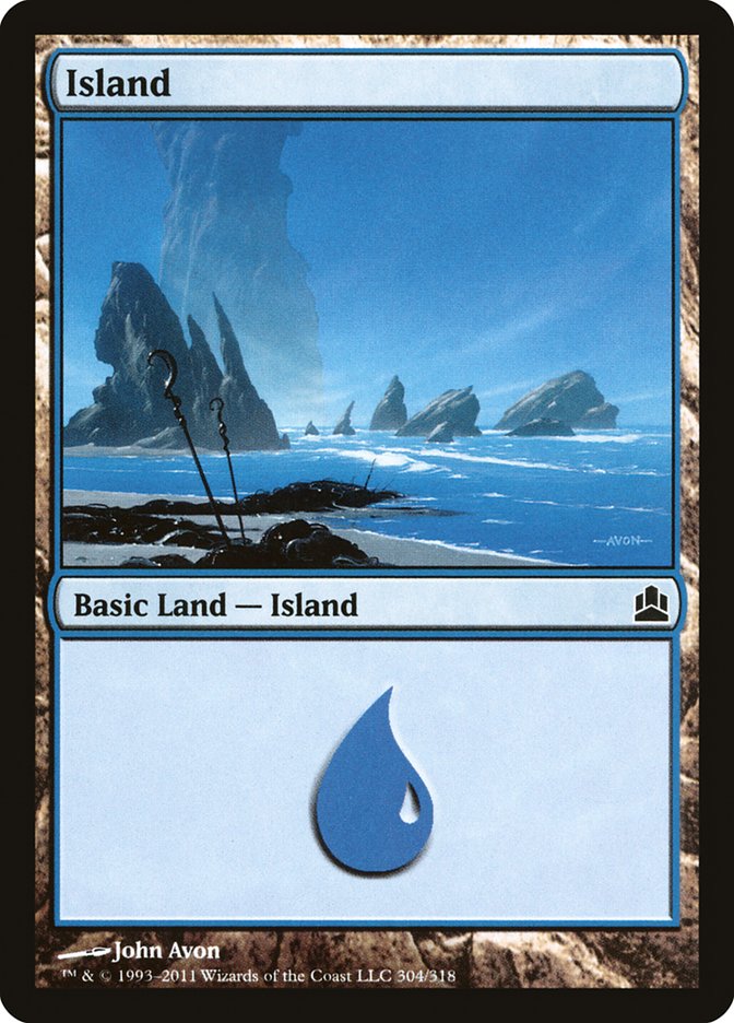 Island (304) [Commander 2011] | Red Riot Games CA