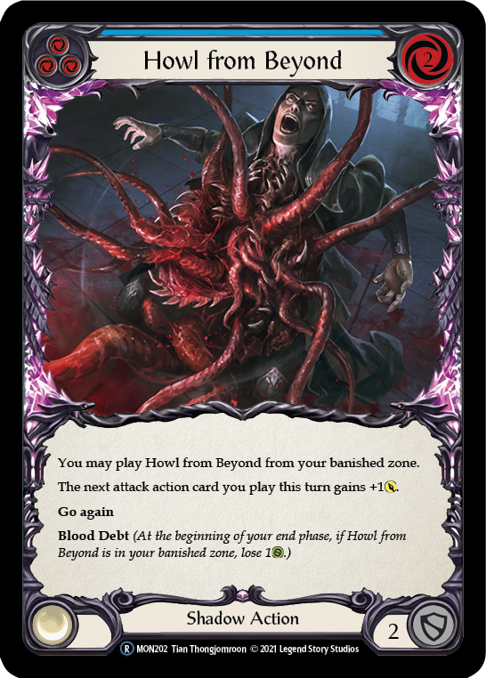 Howl from Beyond (Blue) [U-MON202-RF] (Monarch Unlimited)  Unlimited Rainbow Foil | Red Riot Games CA