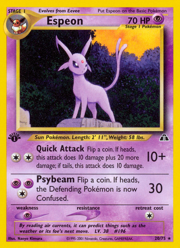 Espeon (20/75) [Neo Discovery 1st Edition] | Red Riot Games CA