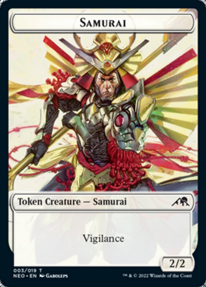 Samurai // Construct (006) Double-Sided Token [Kamigawa: Neon Dynasty Tokens] | Red Riot Games CA