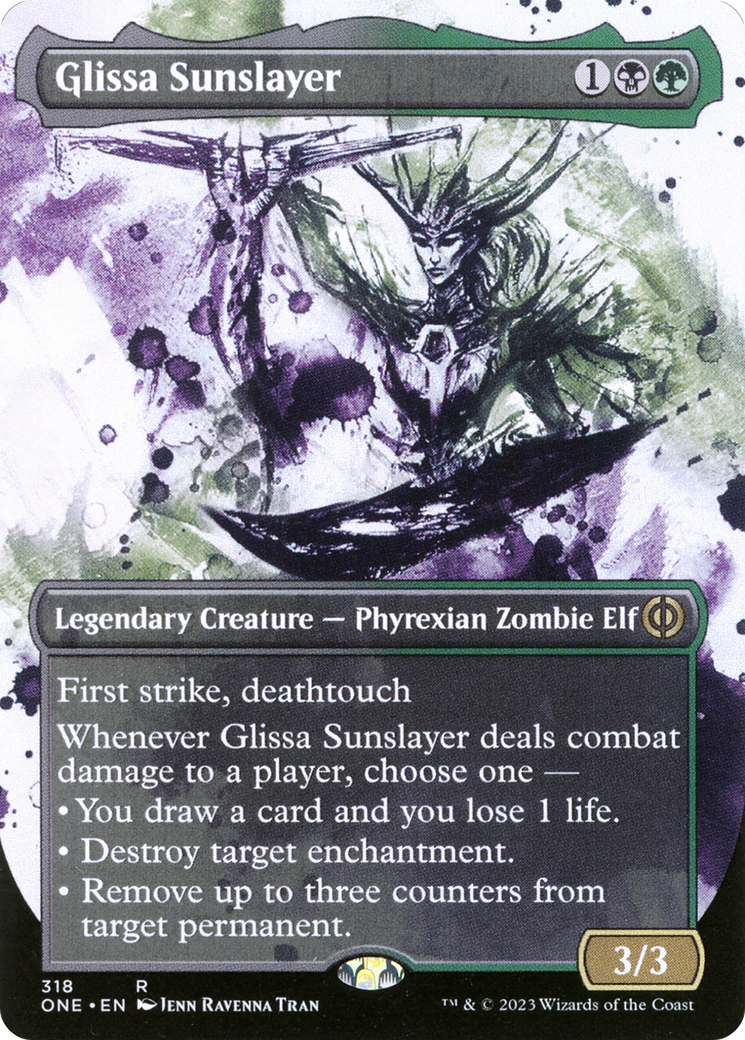 Glissa Sunslayer (Borderless Ichor) [Phyrexia: All Will Be One] | Red Riot Games CA
