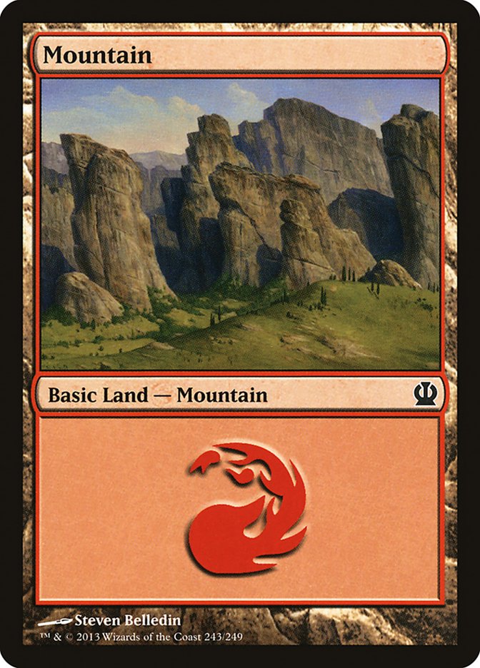 Mountain (243) [Theros] | Red Riot Games CA