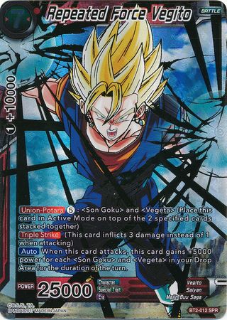 Repeated Force Vegito (SPR) (BT2-012) [Union Force] | Red Riot Games CA