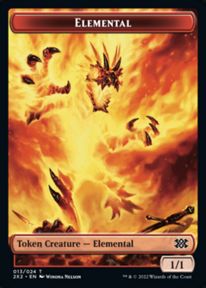 Elemental // Aven Initiate Double-Sided Token [Double Masters 2022 Tokens] | Red Riot Games CA