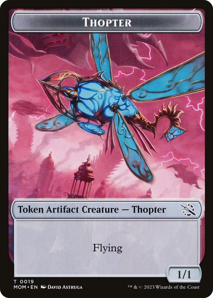 Warrior // Thopter Double-Sided Token [March of the Machine Tokens] | Red Riot Games CA