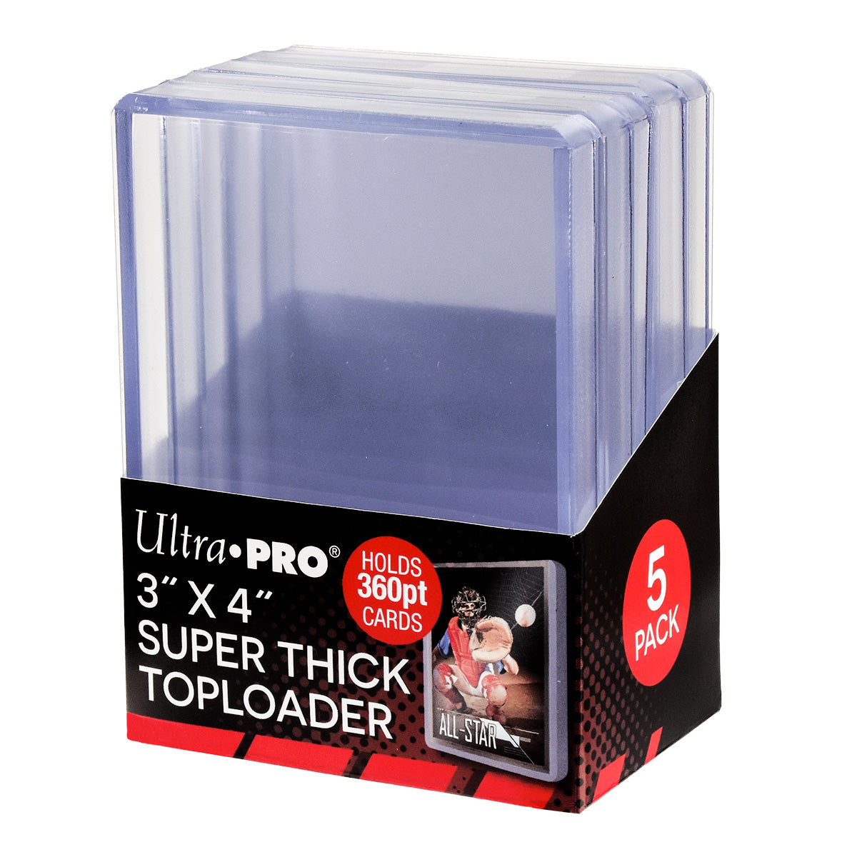 Ultra PRO: Toploader - 3" x 4" (5ct - Super Thick 360pt) | Red Riot Games CA