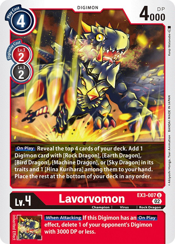 Lavorvomon [EX3-007] [Draconic Roar] | Red Riot Games CA