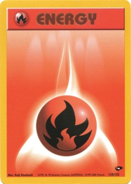 Fire Energy (128/132) [Gym Challenge Unlimited] | Red Riot Games CA