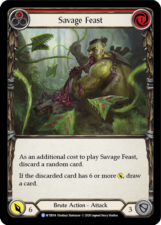 Savage Feast (Red) [U-WTR014] (Welcome to Rathe Unlimited)  Unlimited Rainbow Foil | Red Riot Games CA