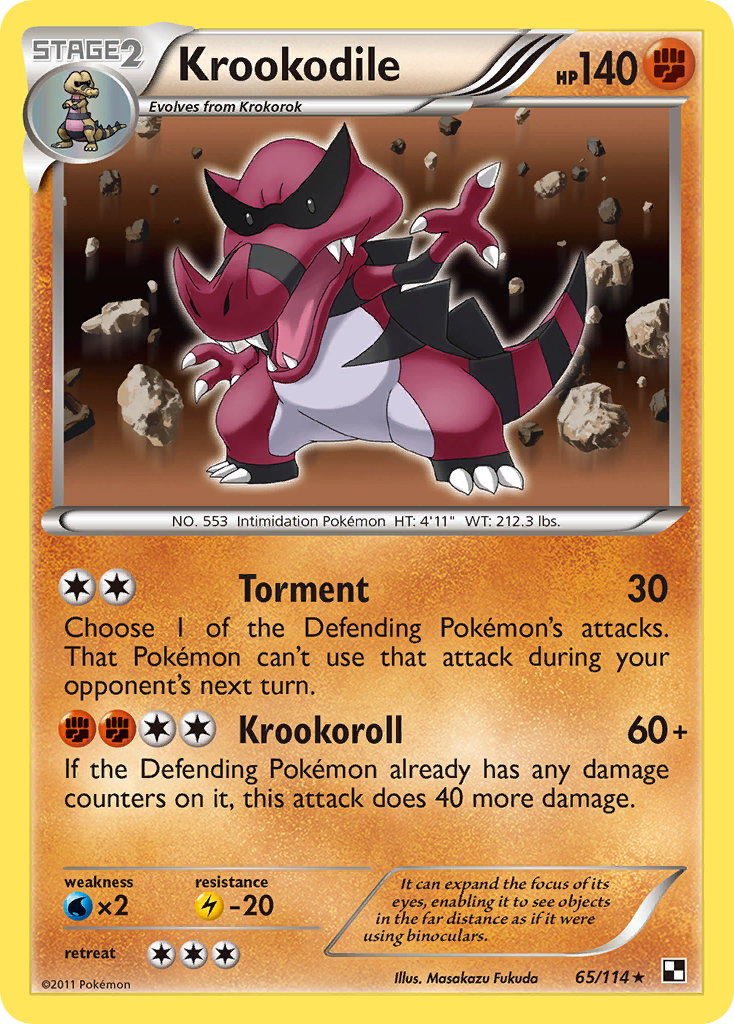 Krookodile (65/114) [Black & White: Base Set] | Red Riot Games CA