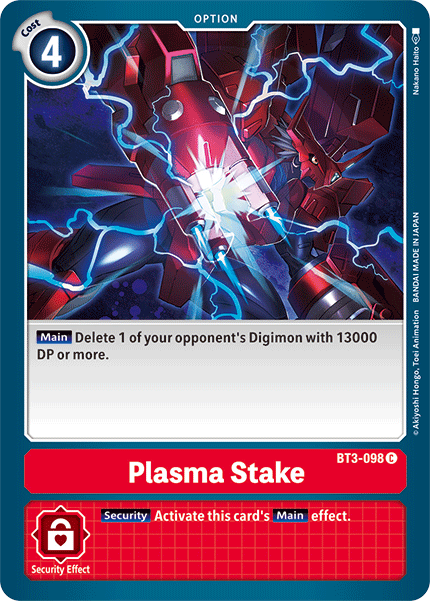 Plasma Stake [BT3-098] [Release Special Booster Ver.1.5] | Red Riot Games CA