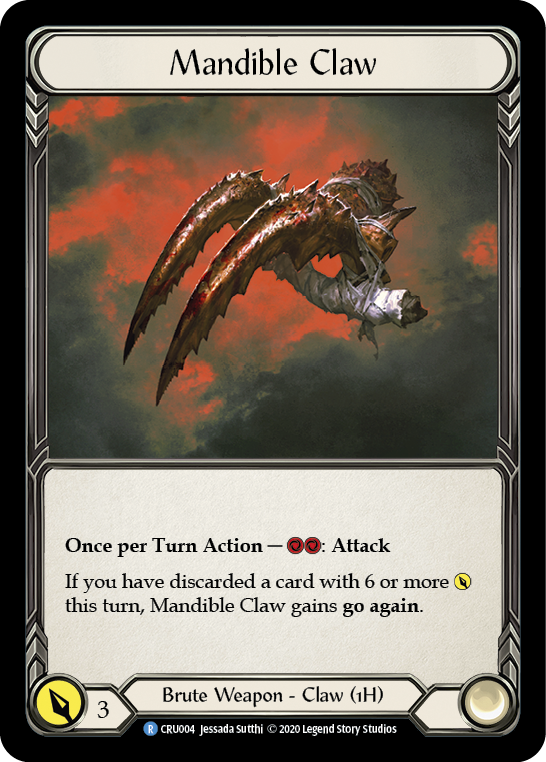 Mandible Claw [CRU004] (Crucible of War)  1st Edition Cold Foil | Red Riot Games CA