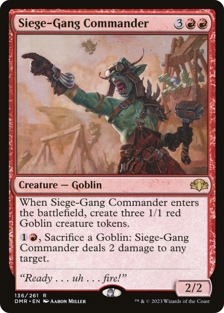 Siege-Gang Commander [Dominaria Remastered] | Red Riot Games CA