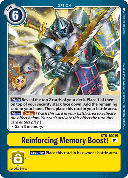 Reinforcing Memory Boost! [BT6-100] [Double Diamond] | Red Riot Games CA