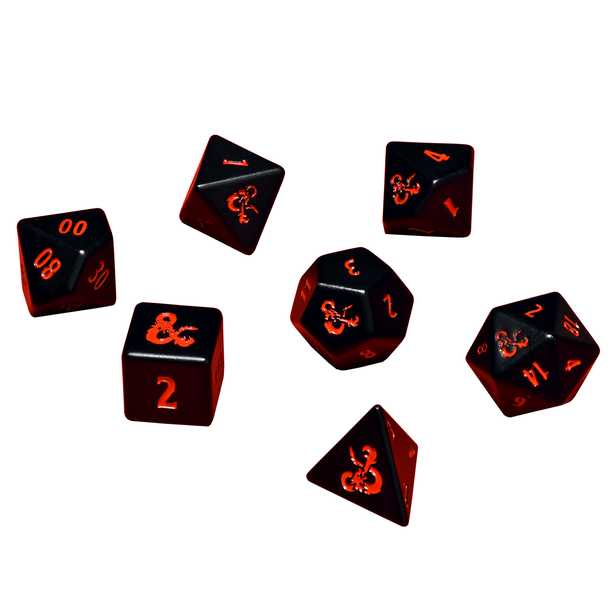 Ultra PRO: Heavy Metal Dice - 7-Dice Set (Dungeons & Dragons) | Red Riot Games CA