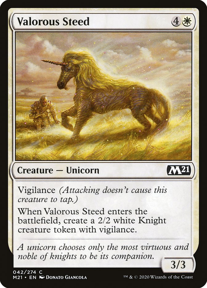 Valorous Steed [Core Set 2021] | Red Riot Games CA