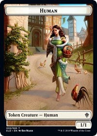 Human // Food (15) Double-Sided Token [Throne of Eldraine Tokens] | Red Riot Games CA