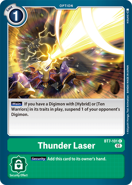 Thunder Laser [BT7-101] [Next Adventure] | Red Riot Games CA