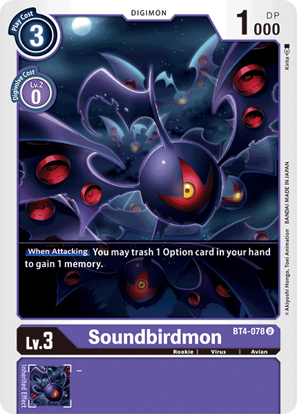 Soundbirdmon [BT4-078] [Great Legend] | Red Riot Games CA