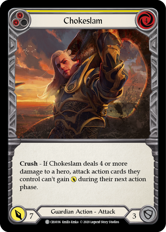 Chokeslam (Yellow) [CRU036] (Crucible of War)  1st Edition Normal | Red Riot Games CA
