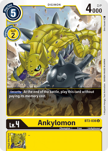 Ankylomon [BT3-036] [Release Special Booster Ver.1.5] | Red Riot Games CA