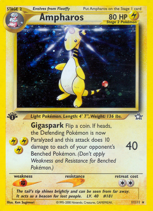 Ampharos (1/111) [Neo Genesis 1st Edition] | Red Riot Games CA
